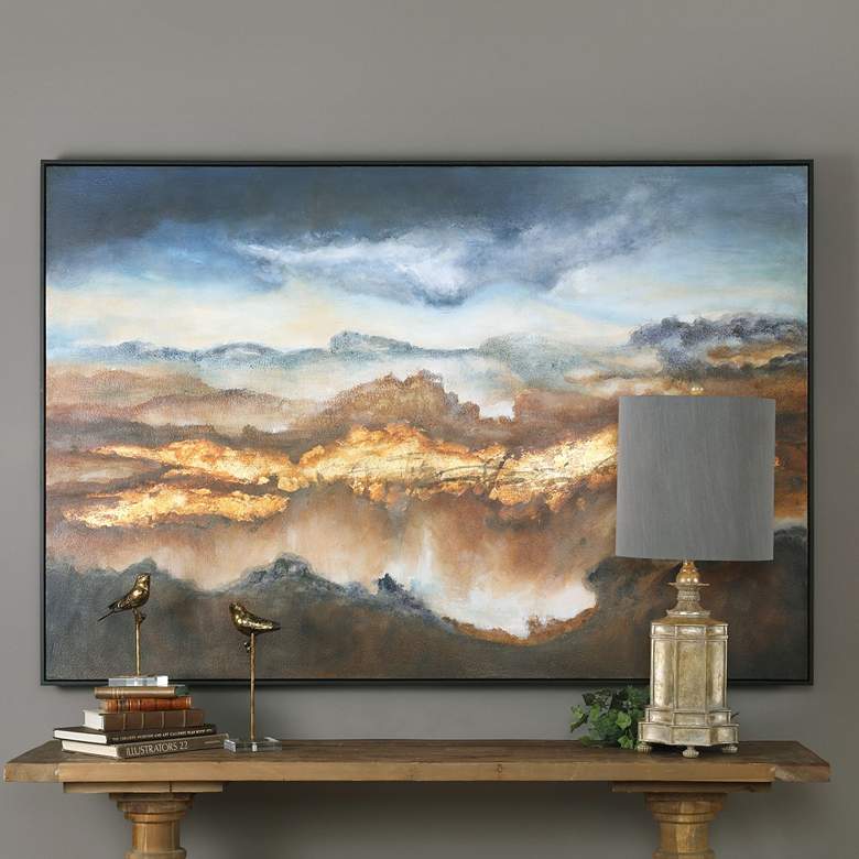 Uttermost Valley of Light 73&quot; Wide Framed Canvas Wall Art