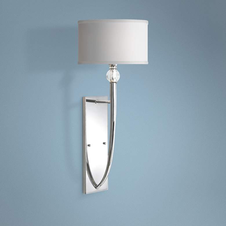Image 1 Uttermost Vanalen 13" Wide Polished Chrome Wall Sconce