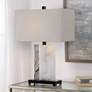 Uttermost Vanda 26" White Rectangular Slabs Table Lamp