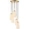 Uttermost Vanier 14" Wide Brass 5-Light White Cluster Pendant