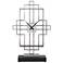 Uttermost Vanini 23 1/2" High Antiqued Silver Tabletop Clock
