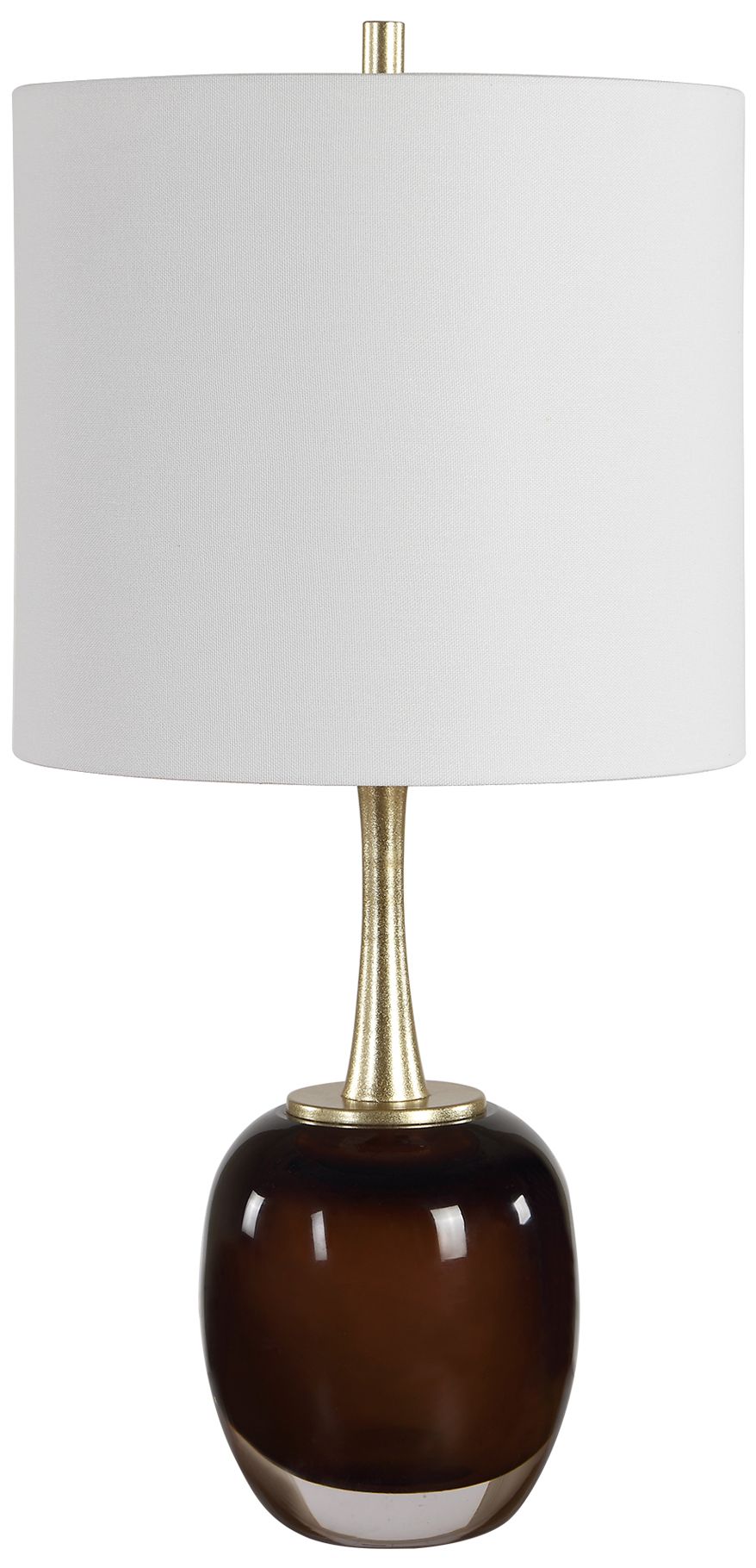 Image 3 Uttermost Vannett 23 3/4" Dark Amber Art Glass Table Lamp more views