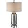 Uttermost Vanora Cerulean Blue Drip Modern Ceramic Table Lamp