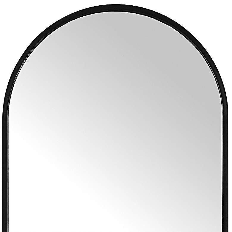 Image 4 Uttermost Varina 60 inch x 22 inch Tall Black Finish Oval Mirror more views