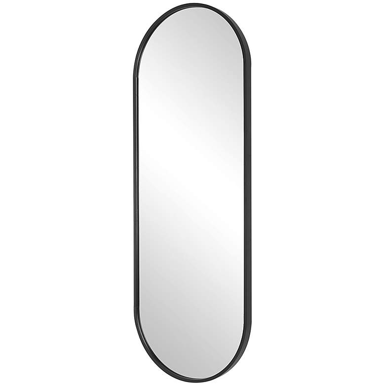 Image 5 Uttermost Varina 60" x 22" Tall Black Finish Oval Mirror more views