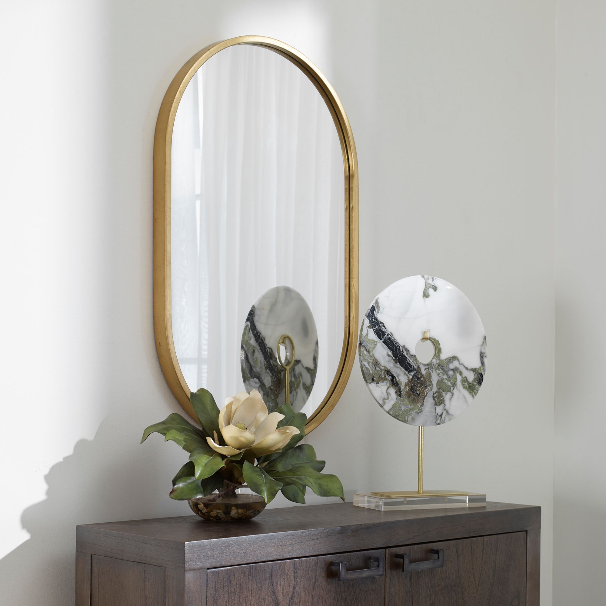Image 4 Uttermost Varina Antiqued Gold Leaf 20" x 32" Wall Mirror more views