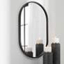 Uttermost Varina Satin Black 20" x 32" Wall Mirror