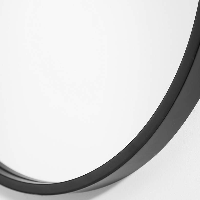 Image 3 Uttermost Varina Satin Black 20" x 32" Wall Mirror more views