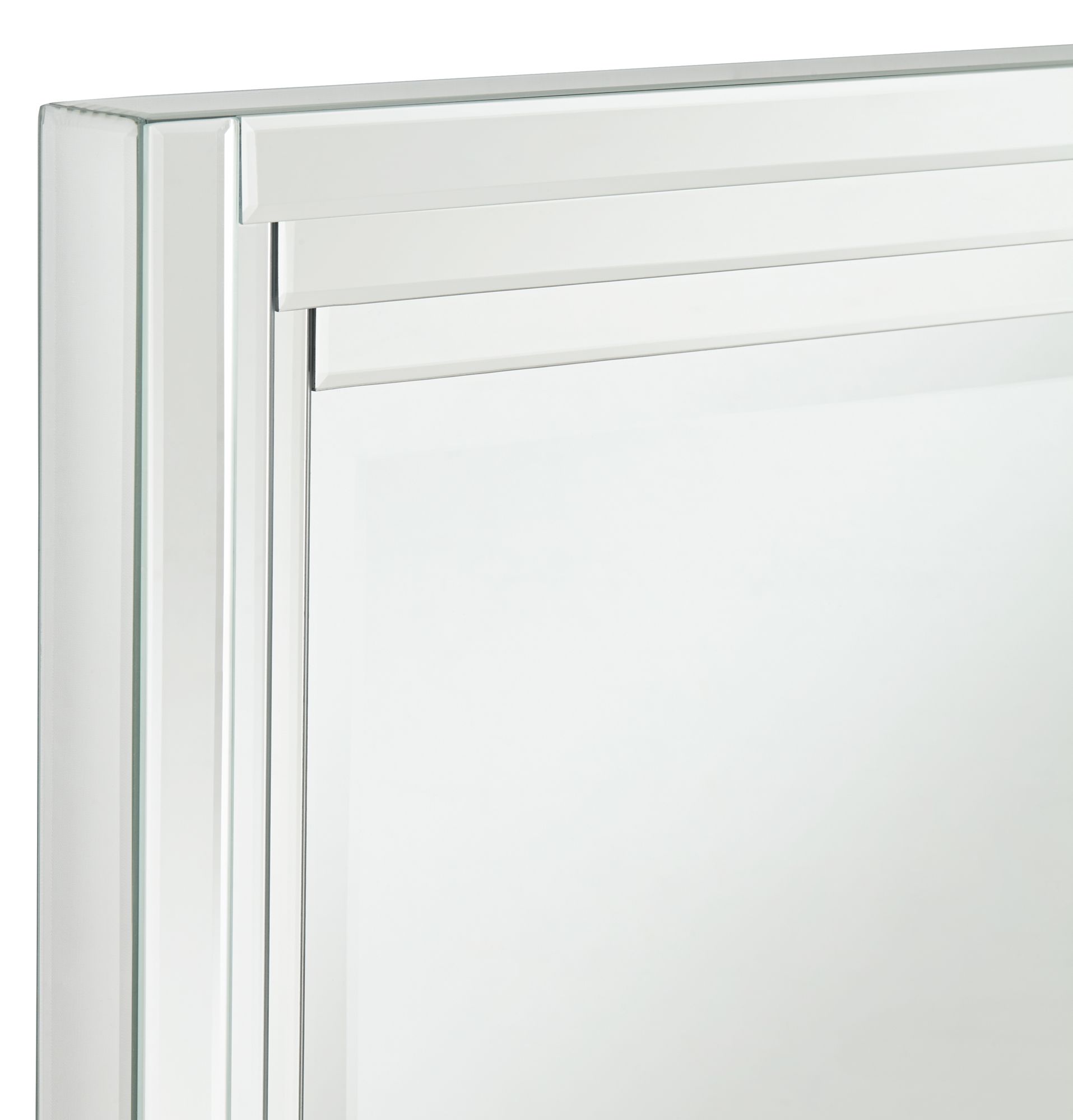 Image 4 Uttermost Vedi Stepped Glass 24 3/4 x 36 3/4 Rectangular Wall Mirror more views
