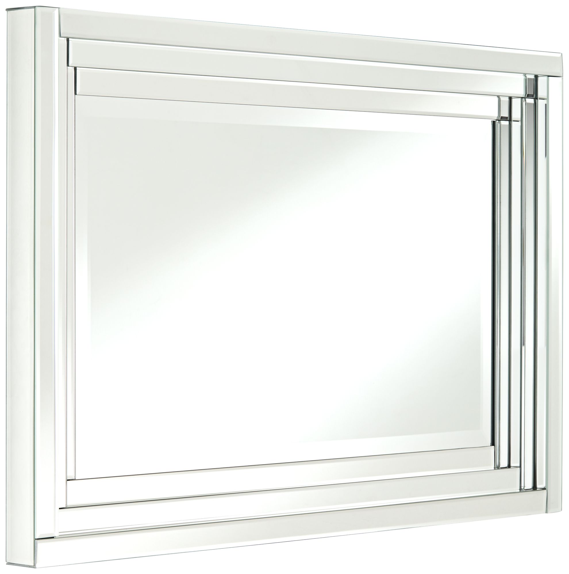 Uttermost Vedi Stepped Glass 24 3/4 x 36 3/4 Rectangular Wall Mirror in scene