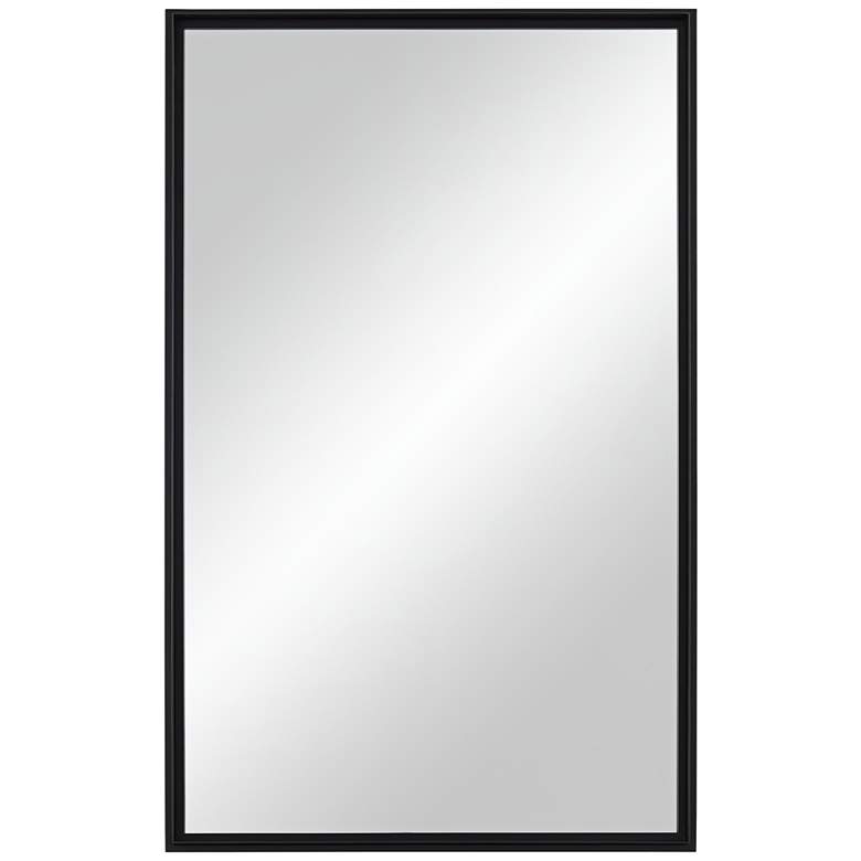 Image 2 Uttermost Vega Matte Black 24 inch x 38 inch Rectangular Wall Mirror