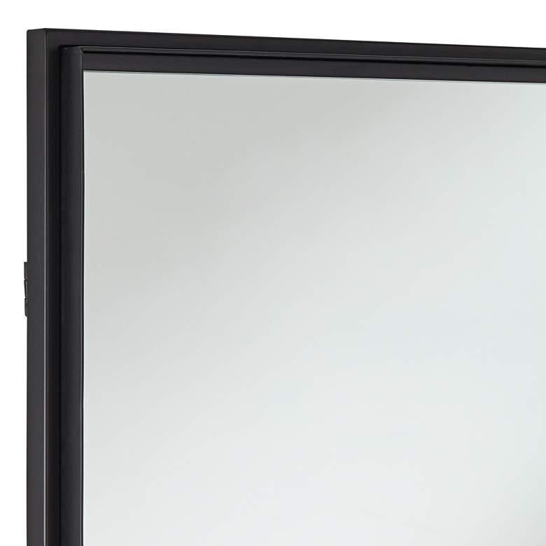 Image 3 Uttermost Vega Matte Black 24" x 38" Rectangular Wall Mirror more views