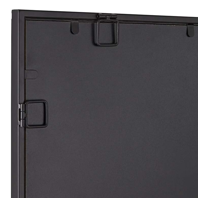 Image 4 Uttermost Vega Matte Black 24" x 38" Rectangular Wall Mirror more views