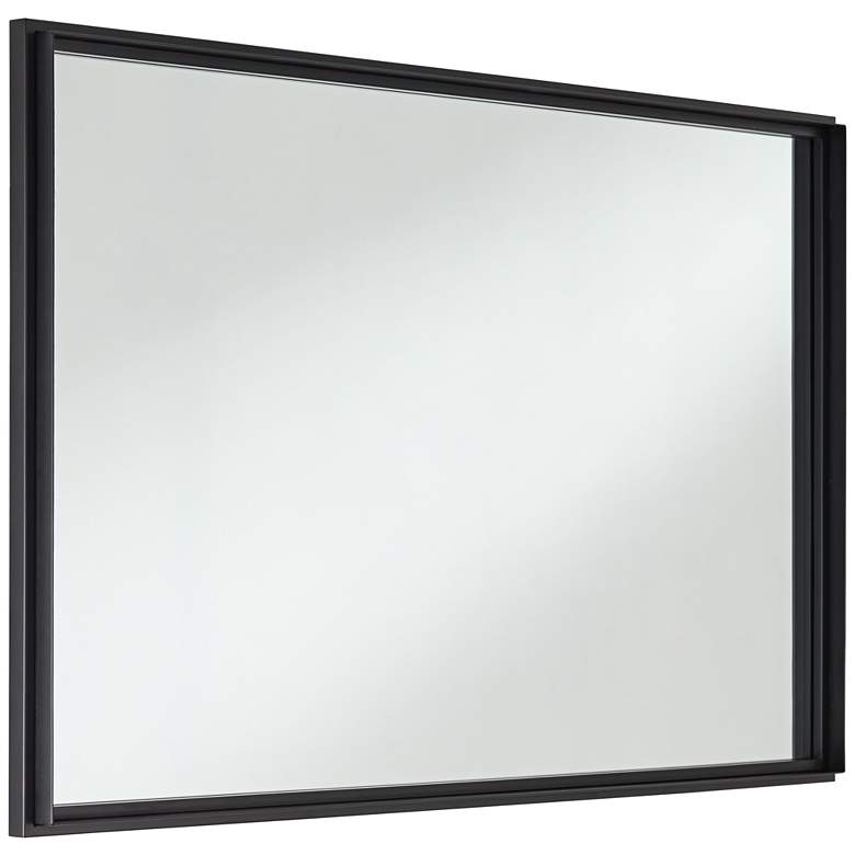 Image 7 Uttermost Vega Matte Black 24 inch x 38 inch Rectangular Wall Mirror more views