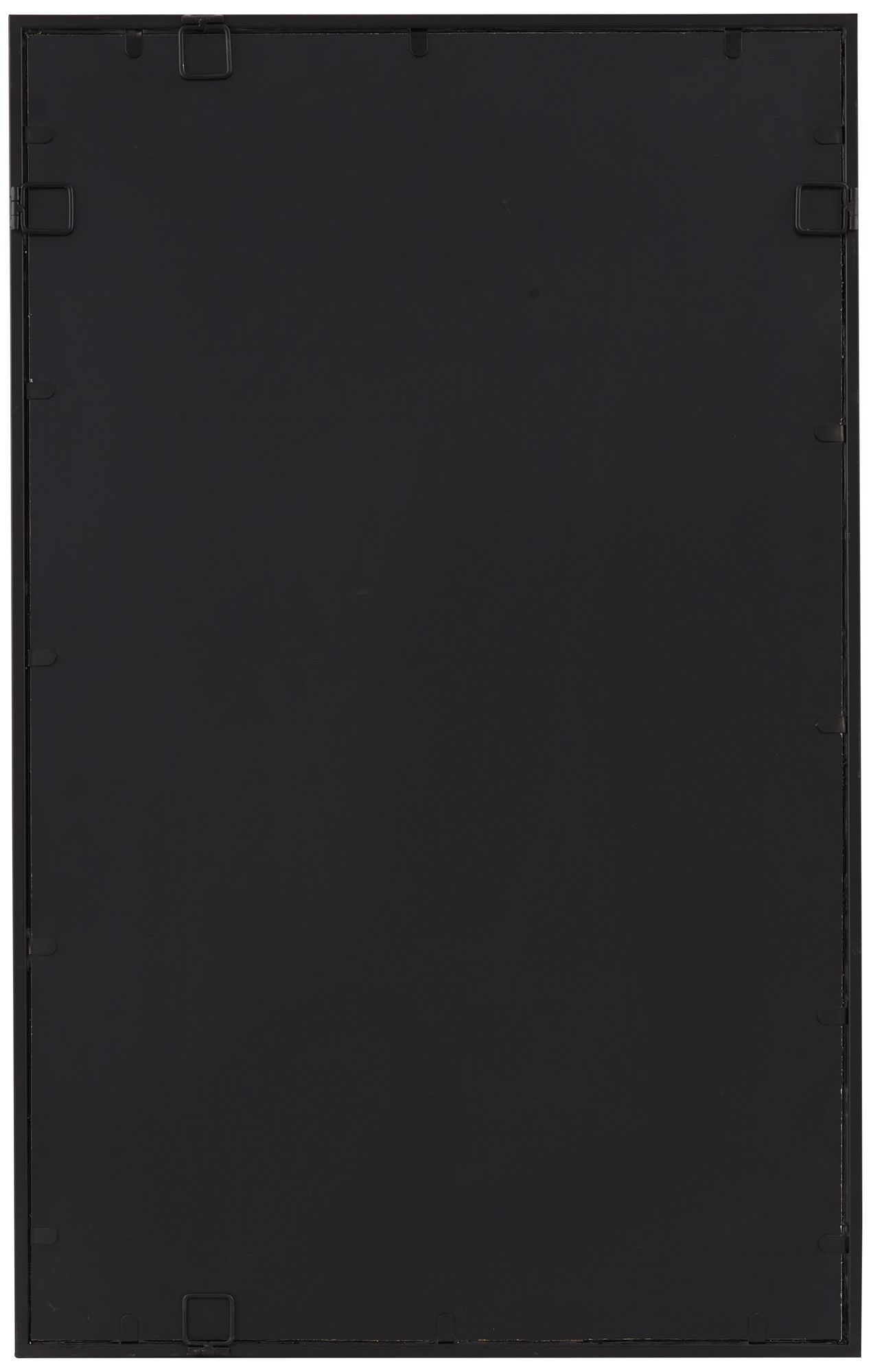 Uttermost Vega Matte Black 24" x 38" Rectangular Wall Mirror