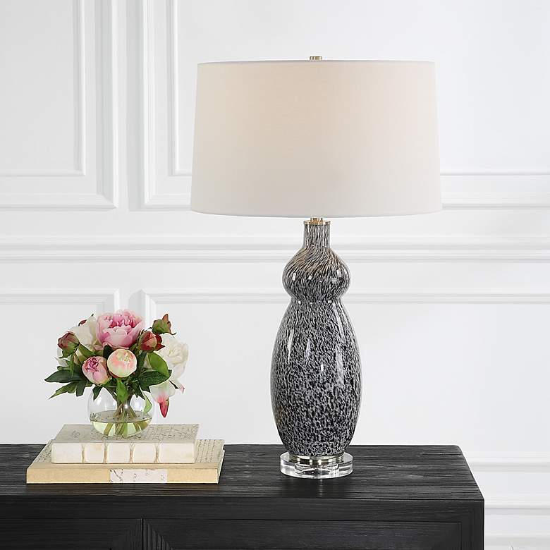 Image 1 Uttermost Velino 29" H Dark Gray Table Lamp