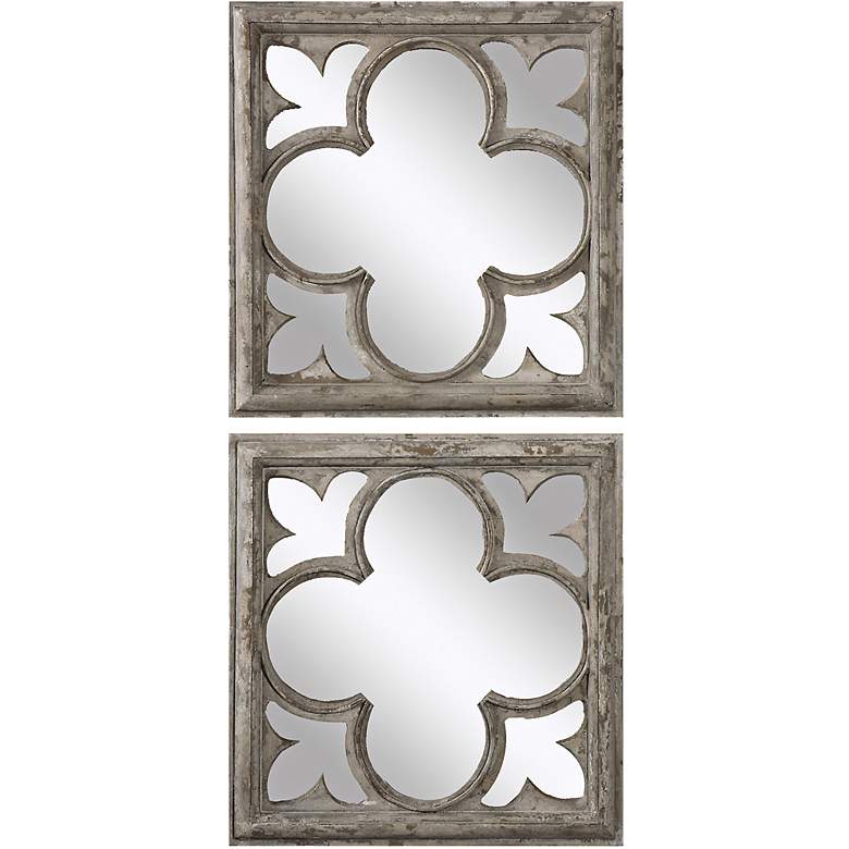 Image 1 Uttermost Vellauni 21 inch Square Wall Mirrors Set of 2