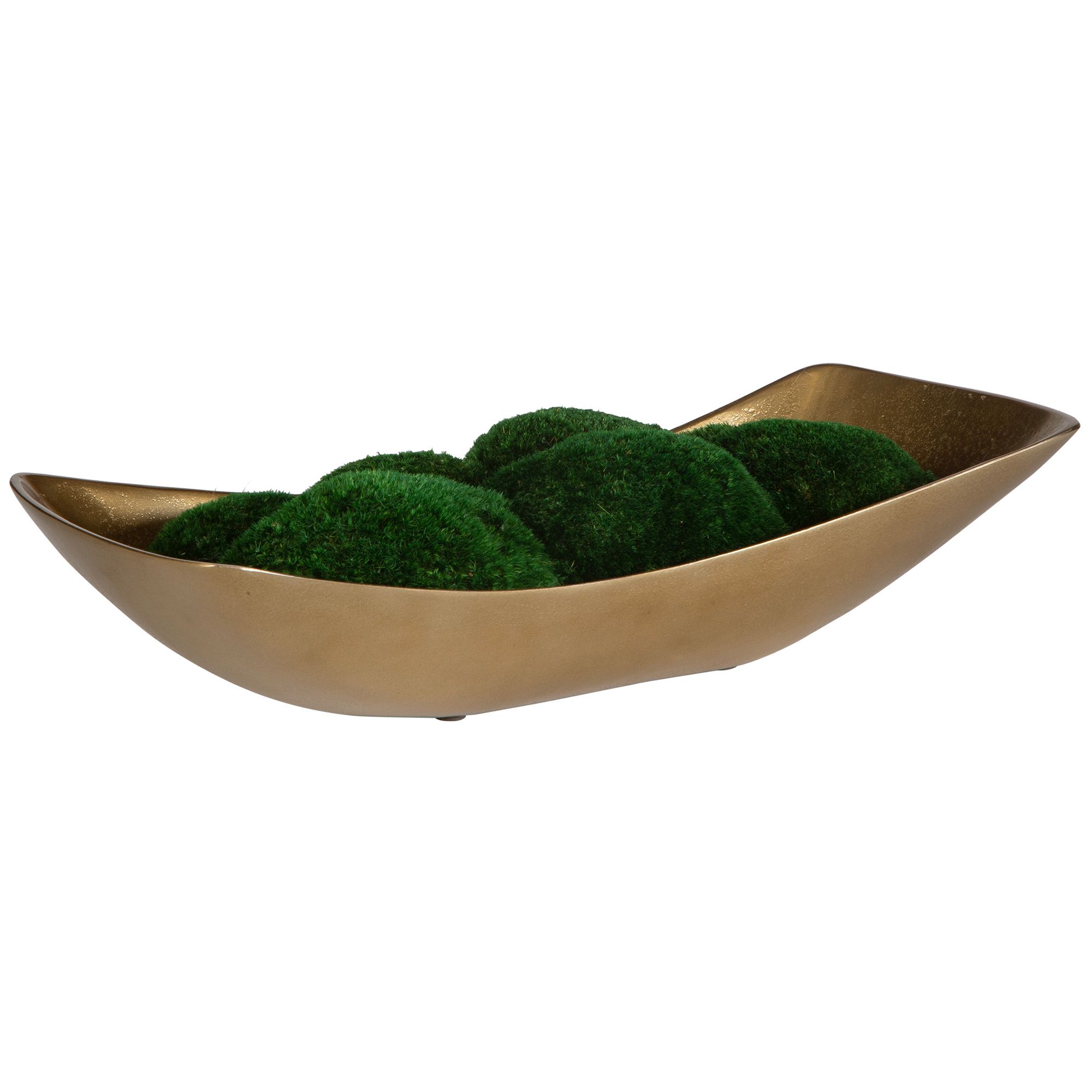 Image 4 Uttermost Venice Green Moss 20" Wide Faux Plant in Boat more views