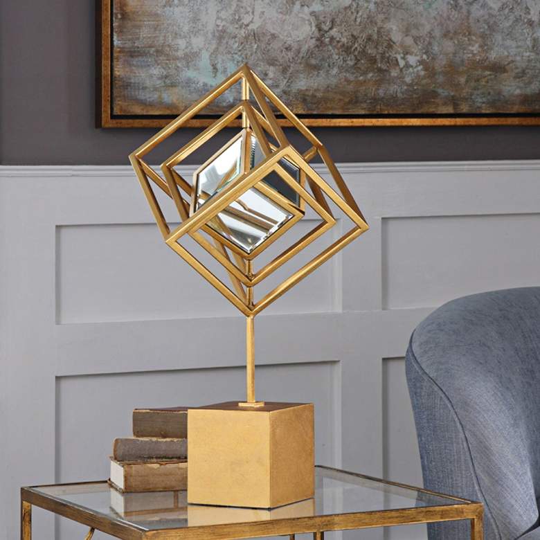 Image 1 Uttermost Venya 23 3/4" High Metallic Gold Sculpture
