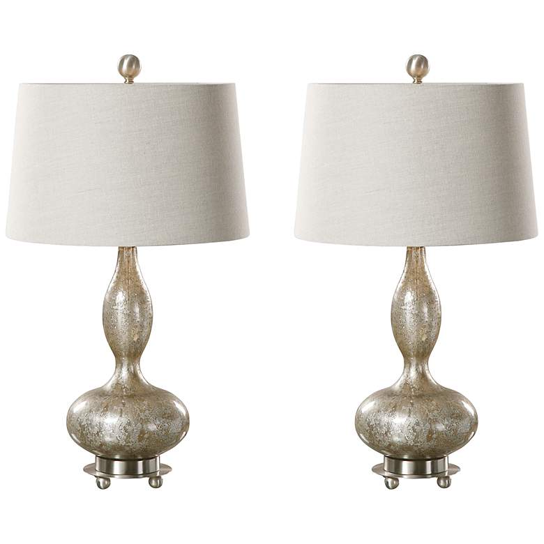 Image 1 Uttermost Vercana 28 1/2 inch High Mercury Glass Table Lamps Set of 2