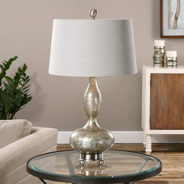 Image 2 Uttermost Vercana 28 1/4" High Mercury Glass Table Lamps Set of 2 more views