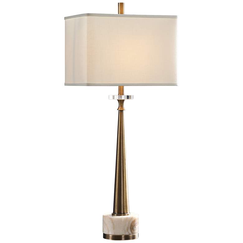 Image 1 Uttermost Verner 34 inch Plated Antiqued Brass Buffet Table Lamp