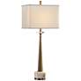 Uttermost Verner 34" Plated Antiqued Brass Buffet Table Lamp