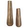 Uttermost Vertiforge Oxidized Antique Gold Aluminum Vases Set of 2