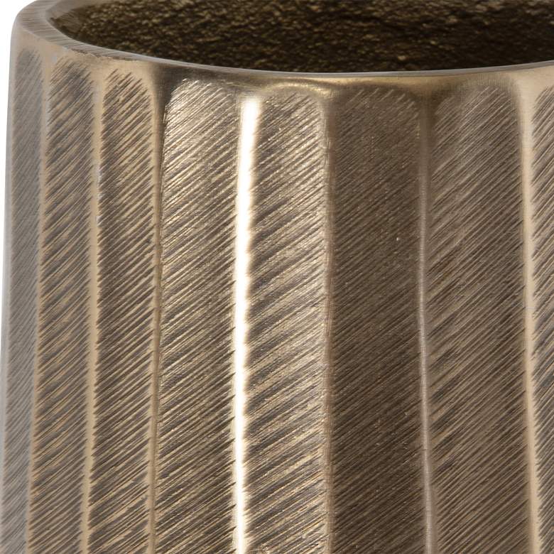 Image 2 Uttermost Vertiforge Oxidized Antique Gold Aluminum Vases Set of 2 more views