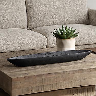 Uttermost Vessel Black Stone Decorative Bowl