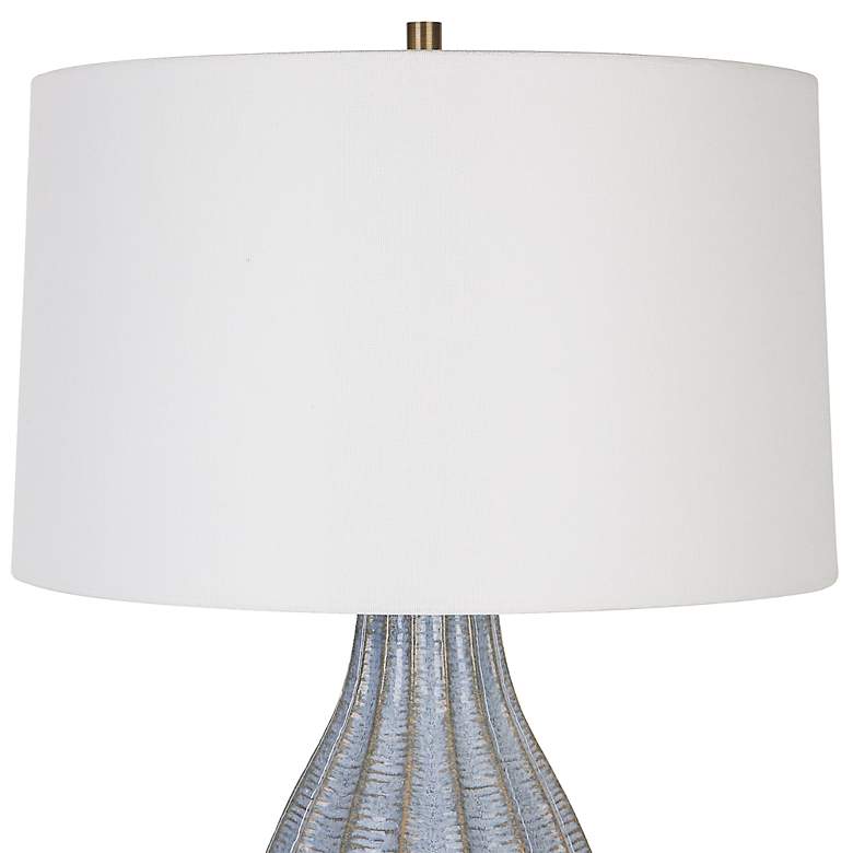 Image 7 Uttermost Veston 28" Cornflower Blue Glaze Ceramic Vase Table Lamp more views