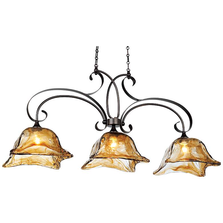 Image 2 Uttermost Vetraio 47" Wide Oiled Bronze Kitchen Island Chandelier