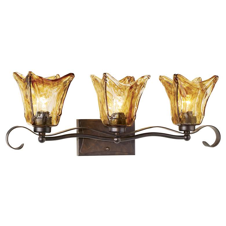 Image 2 Uttermost Vetraio Collection 26" Wide Toffee Glass Bathroom Light