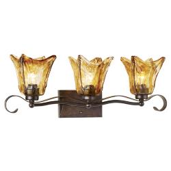 Uttermost Vetraio Collection 26&quot; Wide Toffee Glass Bathroom Light