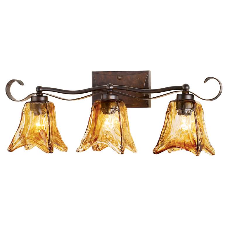 Image 3 Uttermost Vetraio Collection 26" Wide Toffee Glass Bathroom Light more views