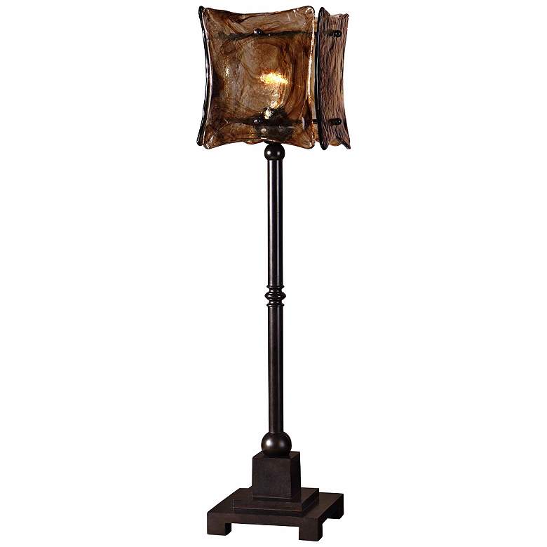 Image 1 Uttermost Vetraio II Toffee Art Glass Shade Table Lamp