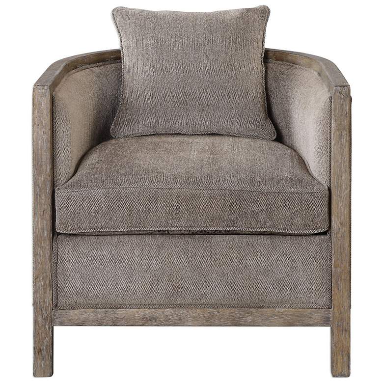 Image 2 Uttermost Viaggio Gray Chenille Accent Chair