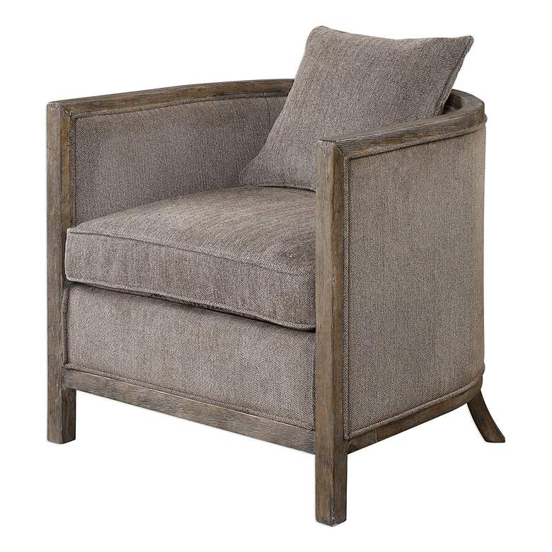 Image 4 Uttermost Viaggio Gray Chenille Accent Chair more views