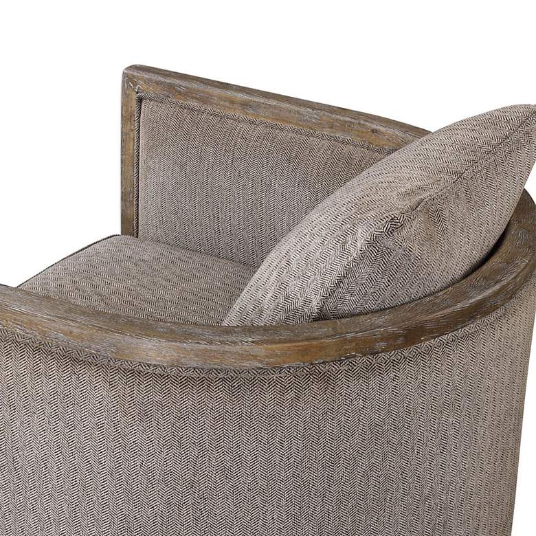 Image 7 Uttermost Viaggio Gray Chenille Accent Chair more views