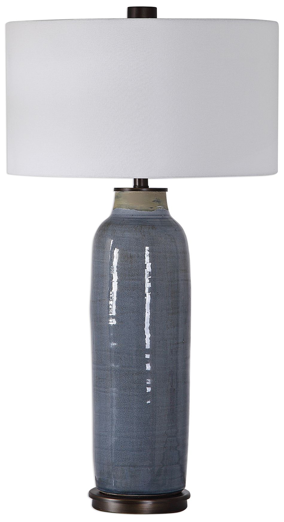 Uttermost Vicente Slate Blue Glaze Ceramic Table Lamp 66Y51 Lamps Plus