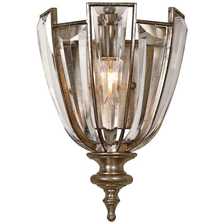 Image 2 Uttermost Vicentina 12 3/4 inch High Silver Wall Sconce