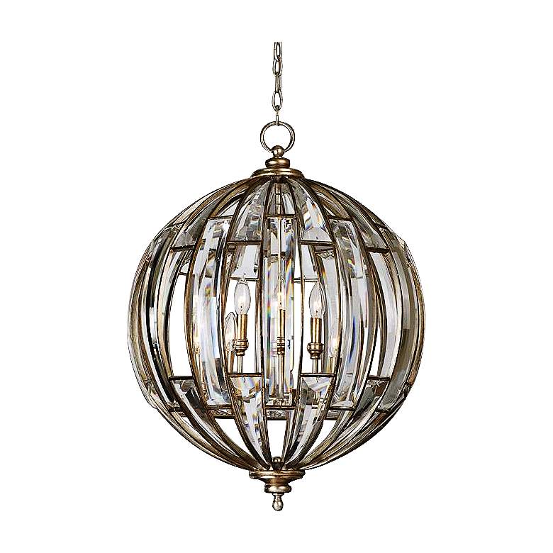 Image 2 Uttermost Vicentina 22" Wide Silver Champagne Leaf Pendant