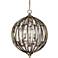 Uttermost Vicentina 22" Wide Silver Champagne Leaf Pendant