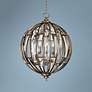 Uttermost Vicentina 22" Wide Silver Champagne Leaf Pendant