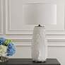 3_Uttermost Vida 33" High Modern Chalk White Ceramic Table Lamp more views