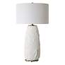 4_Uttermost Vida 33" High Modern Chalk White Ceramic Table Lamp more views