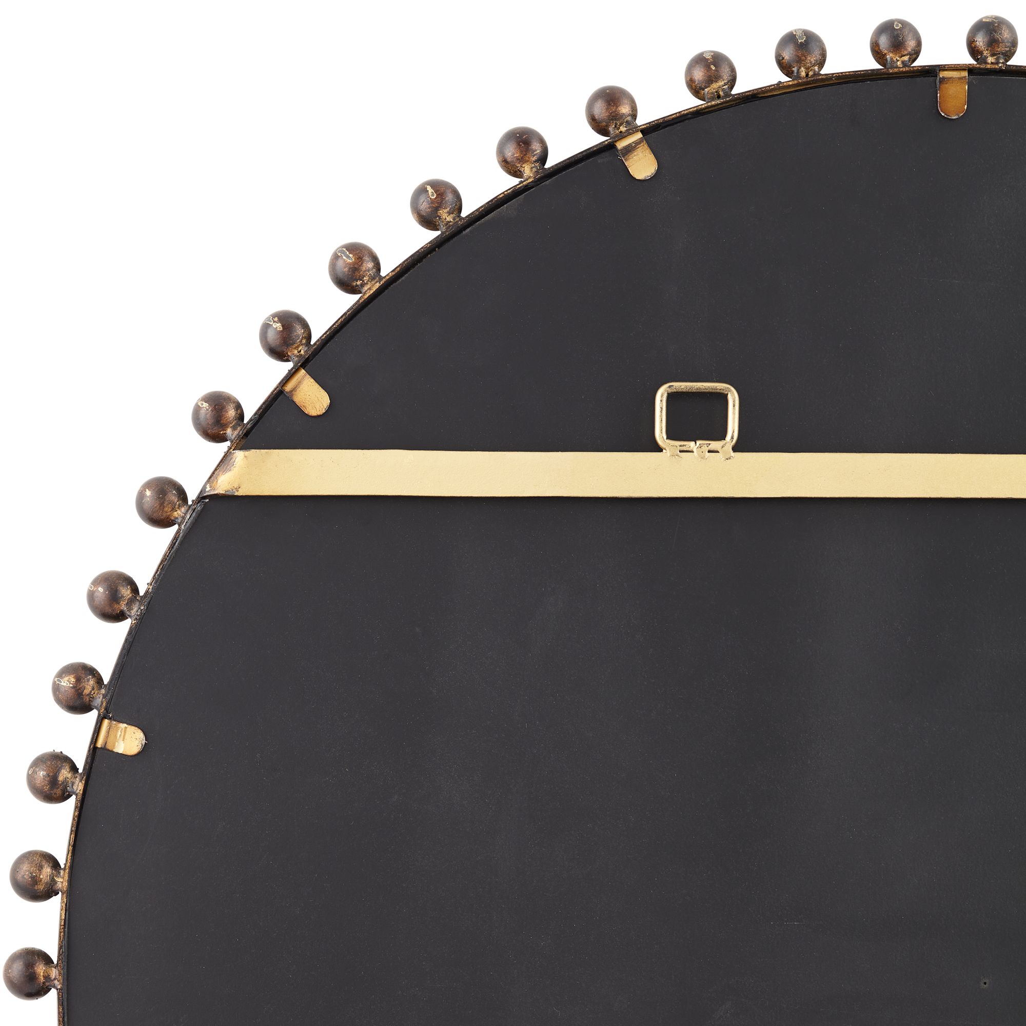 Image 5 Uttermost Vidalla Matte Dark Bronze Beaded 32" Round Wall Mirror more views