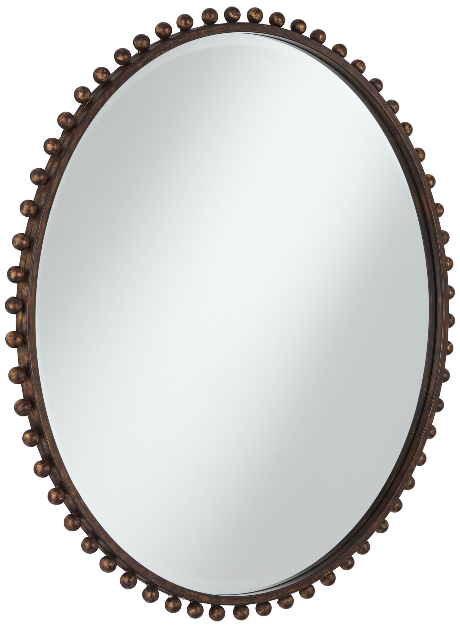 Image 6 Uttermost Vidalla Matte Dark Bronze Beaded 32" Round Wall Mirror more views