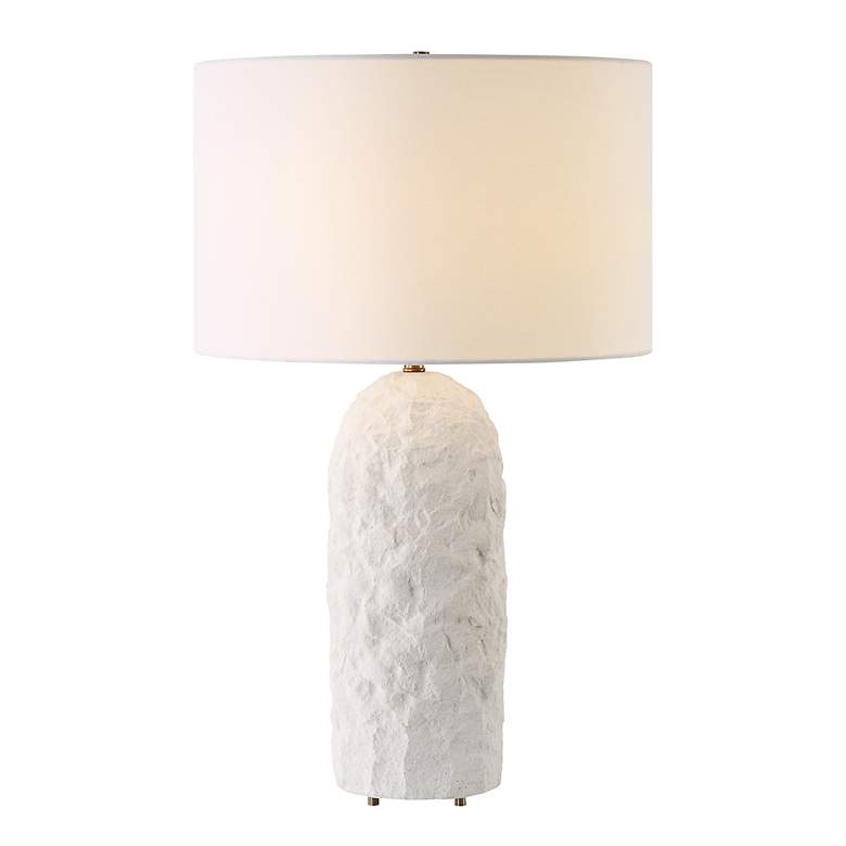 Image 2 Uttermost Vieste 27 1/2" High White Sandstone Finish White Table Lamp
