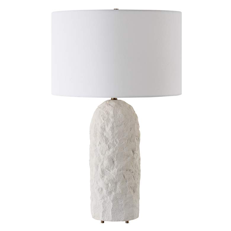 Image 4 Uttermost Vieste 27 1/2" High White Sandstone Finish White Table Lamp more views